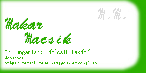 makar macsik business card